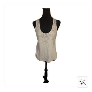 Express Cream Tie Front Tank Top